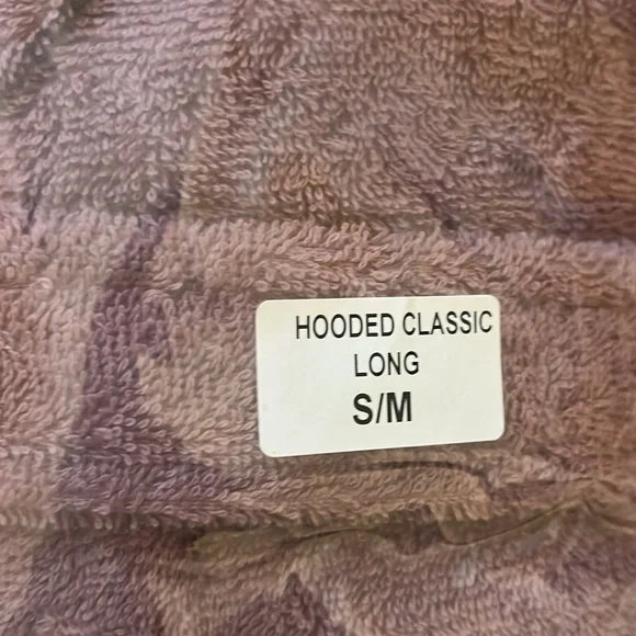 NWT Ares Hooded Classic Robe size s/m plum - Picture 3 of 6